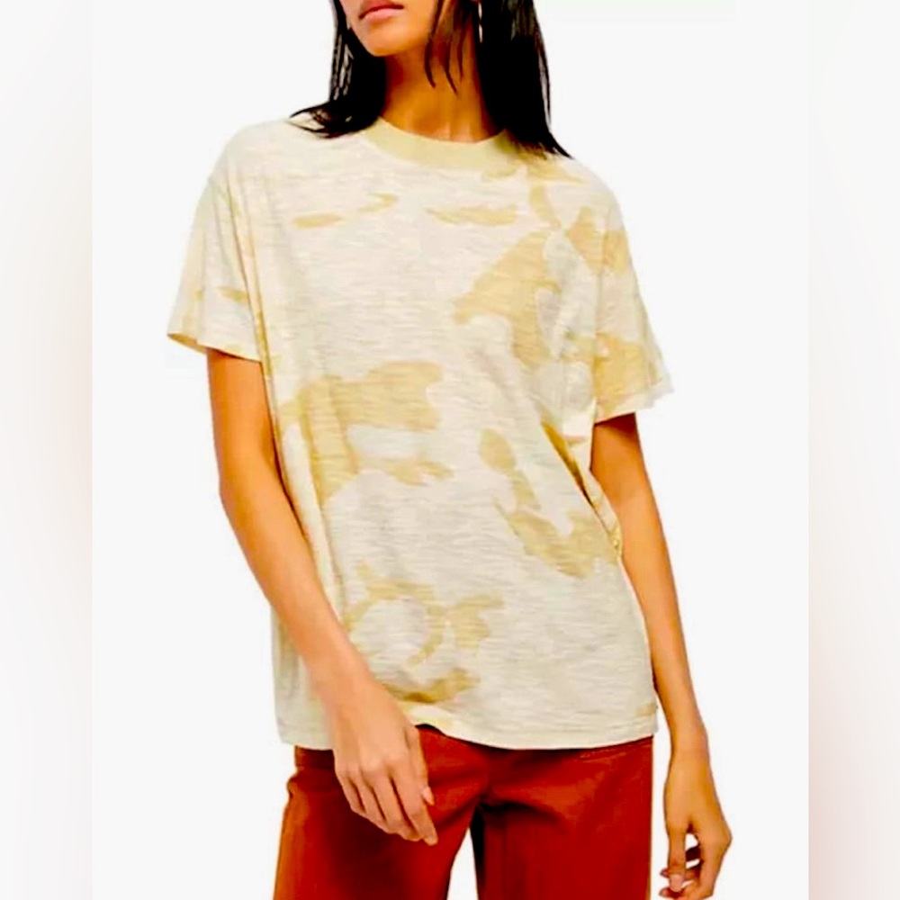 Free People We the Free Maybelle T-Shirt Camo Sand size Small